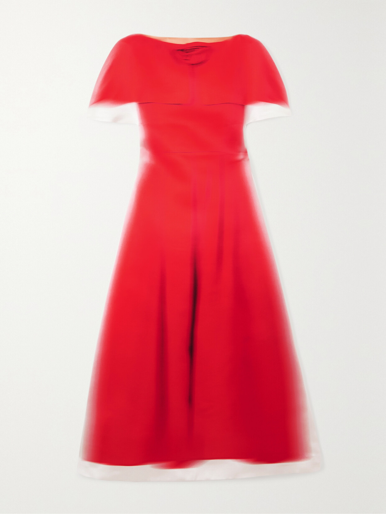 Loewe - Two-tone Silk Midi Dress - Red