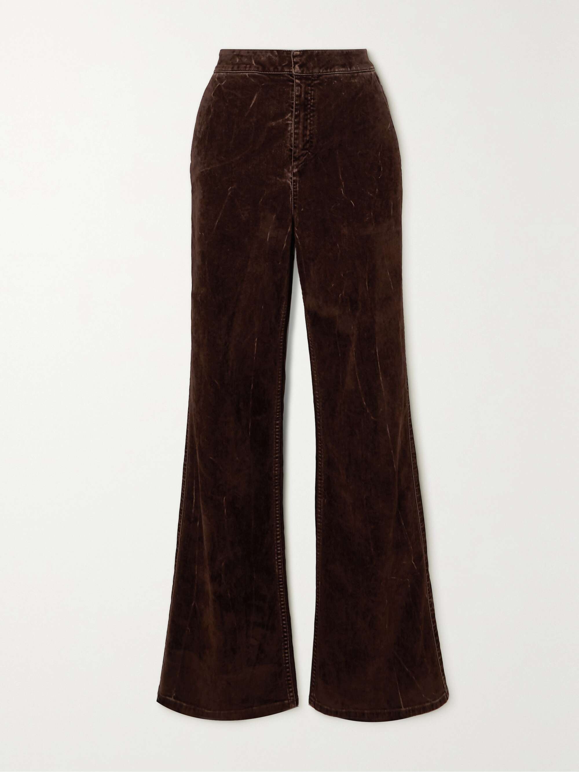 LOEWE Stretch-cotton velvet straight-leg pants | NET-A-PORTER