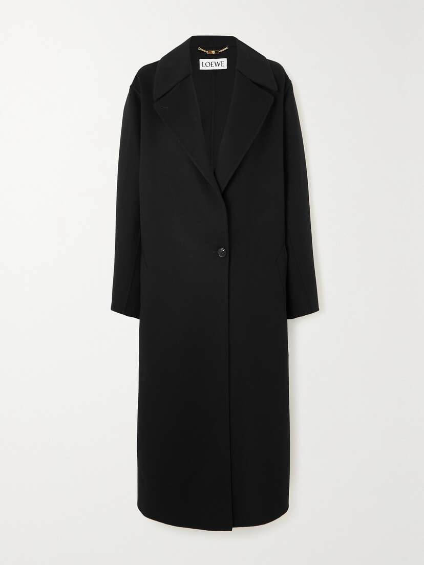 Loewe | 66N55O883QB | Black | Wool And Cashmere-blend Coat_