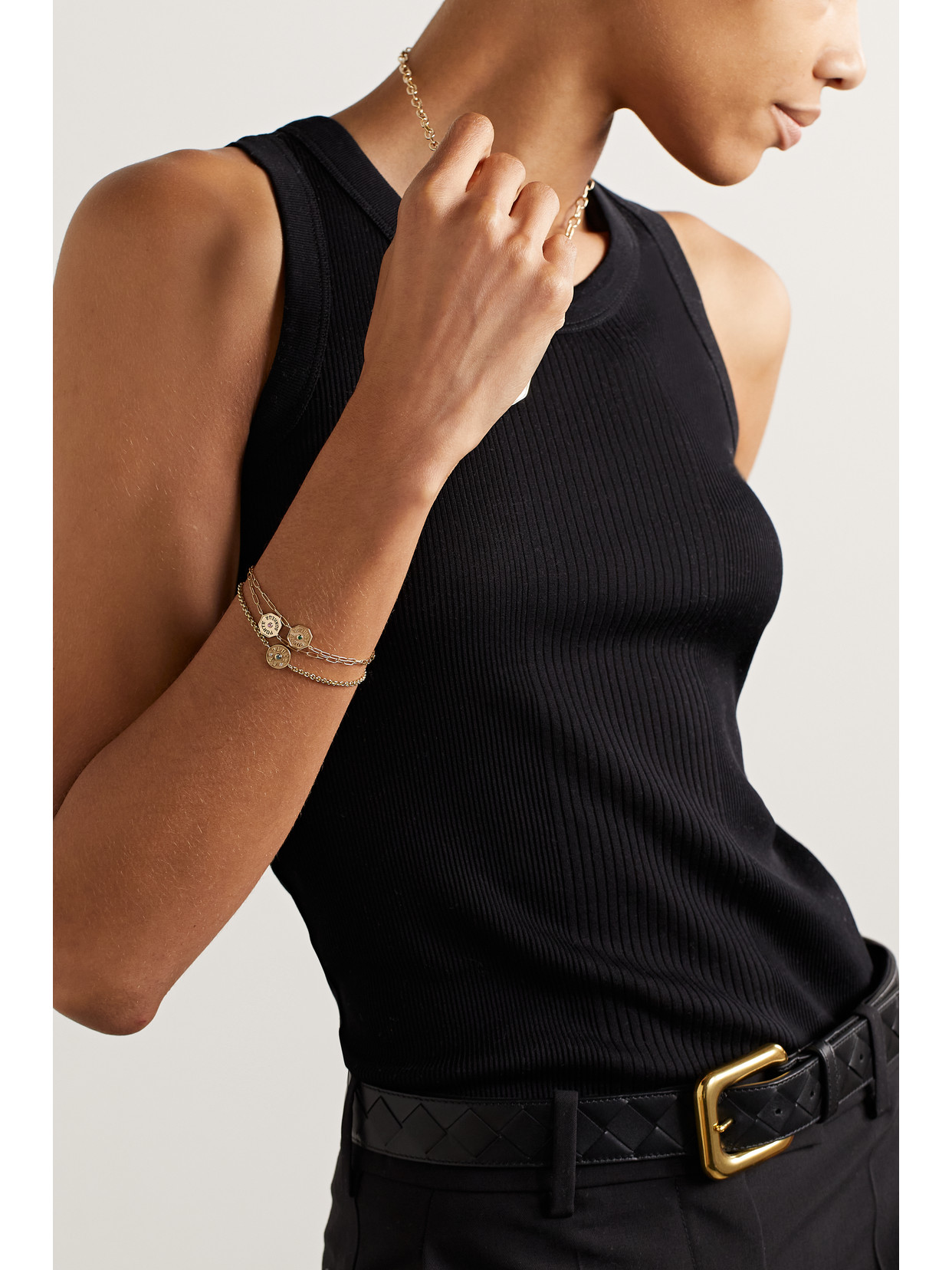 Marlo Laz Wee En Route 14-karat Gold, Alexandrite And Diamond Bracelet In Gold