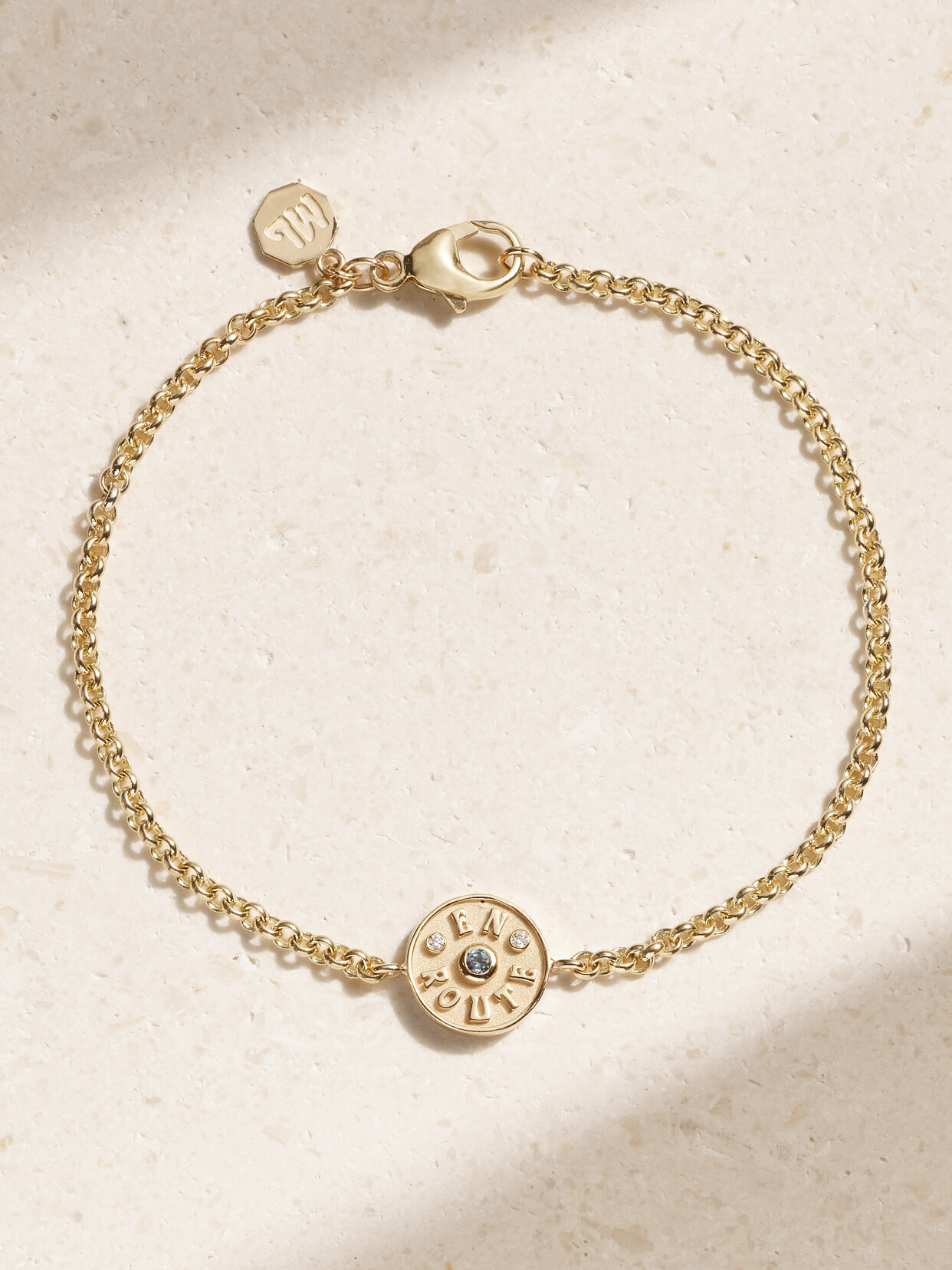Marlo Laz Wee En Route 14-karat Gold, Alexandrite And Diamond Bracelet