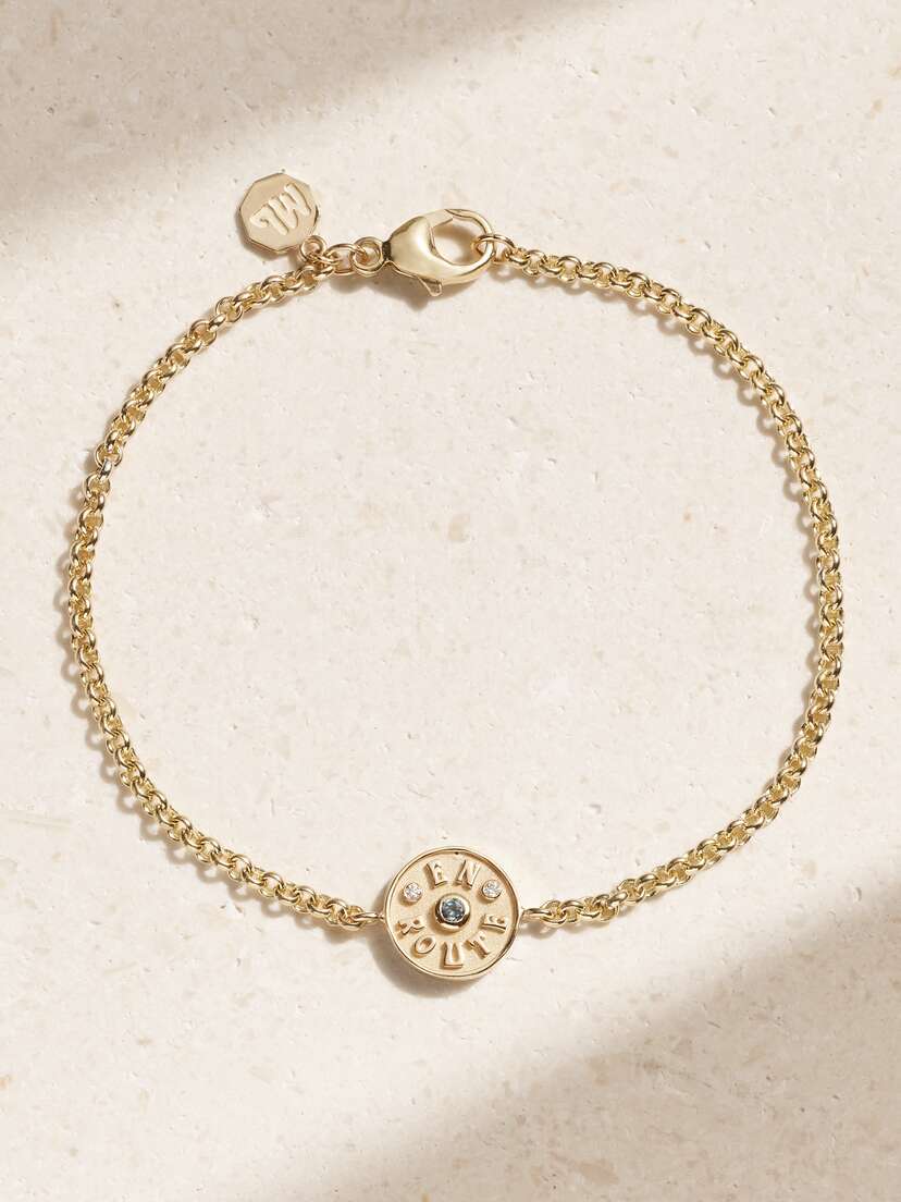 Marlo Laz Wee En Route 14-karat Gold, Alexandrite And Diamond Bracelet