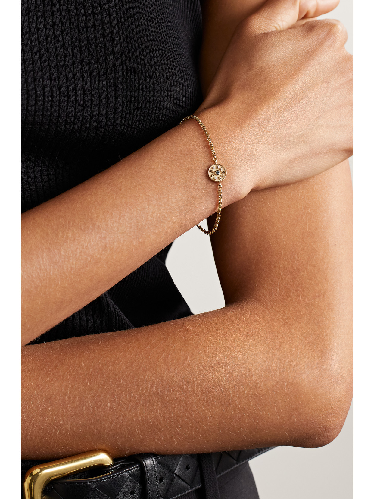 Marlo Laz Wee En Route 14-karat Gold, Alexandrite And Diamond Bracelet In Gold