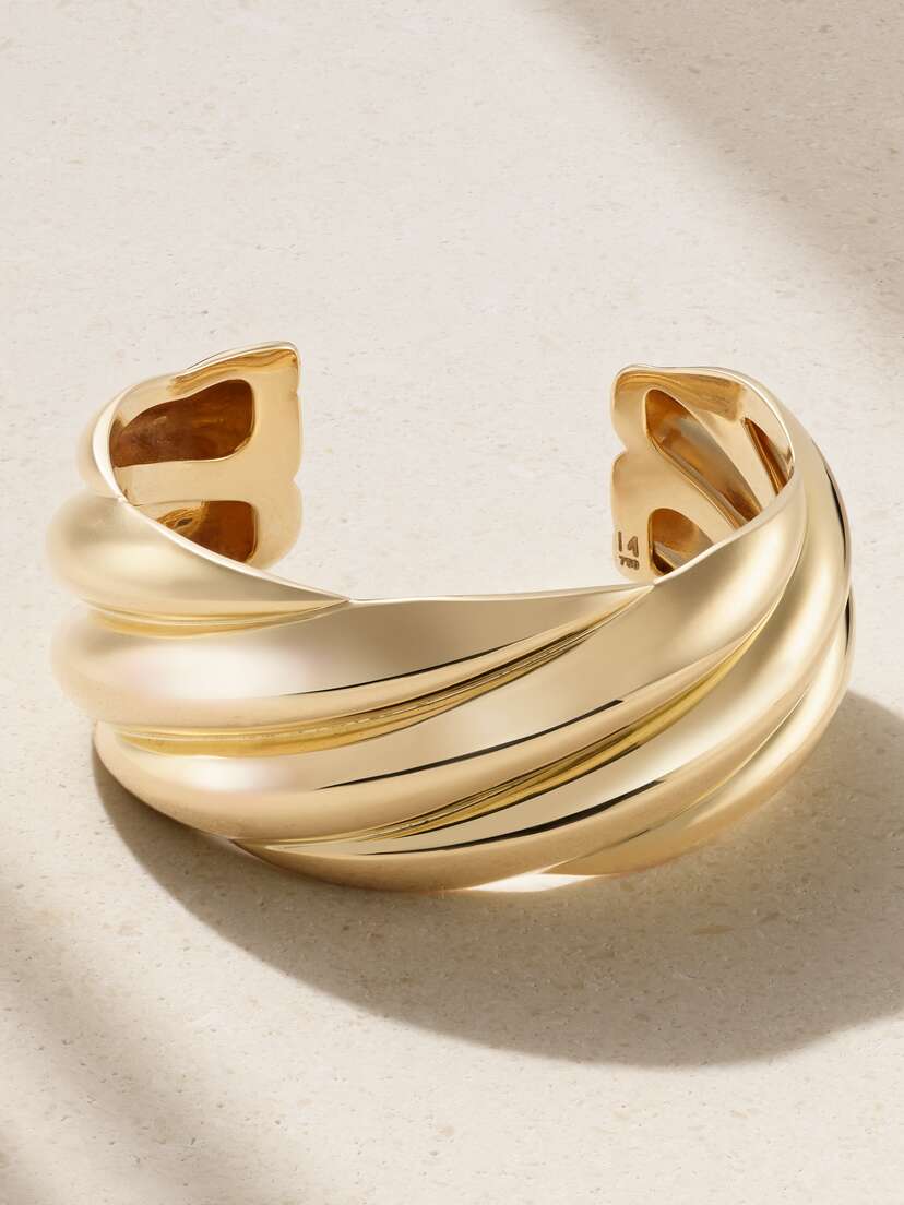 Ileana Makri Wave 18-karat Gold Cuff