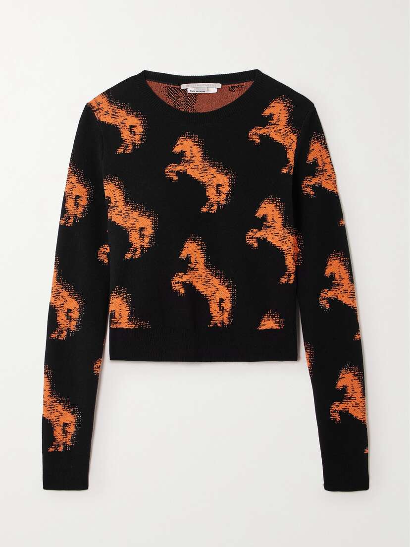Stella McCartney + Net Sustain Jacquard-knit Sweater