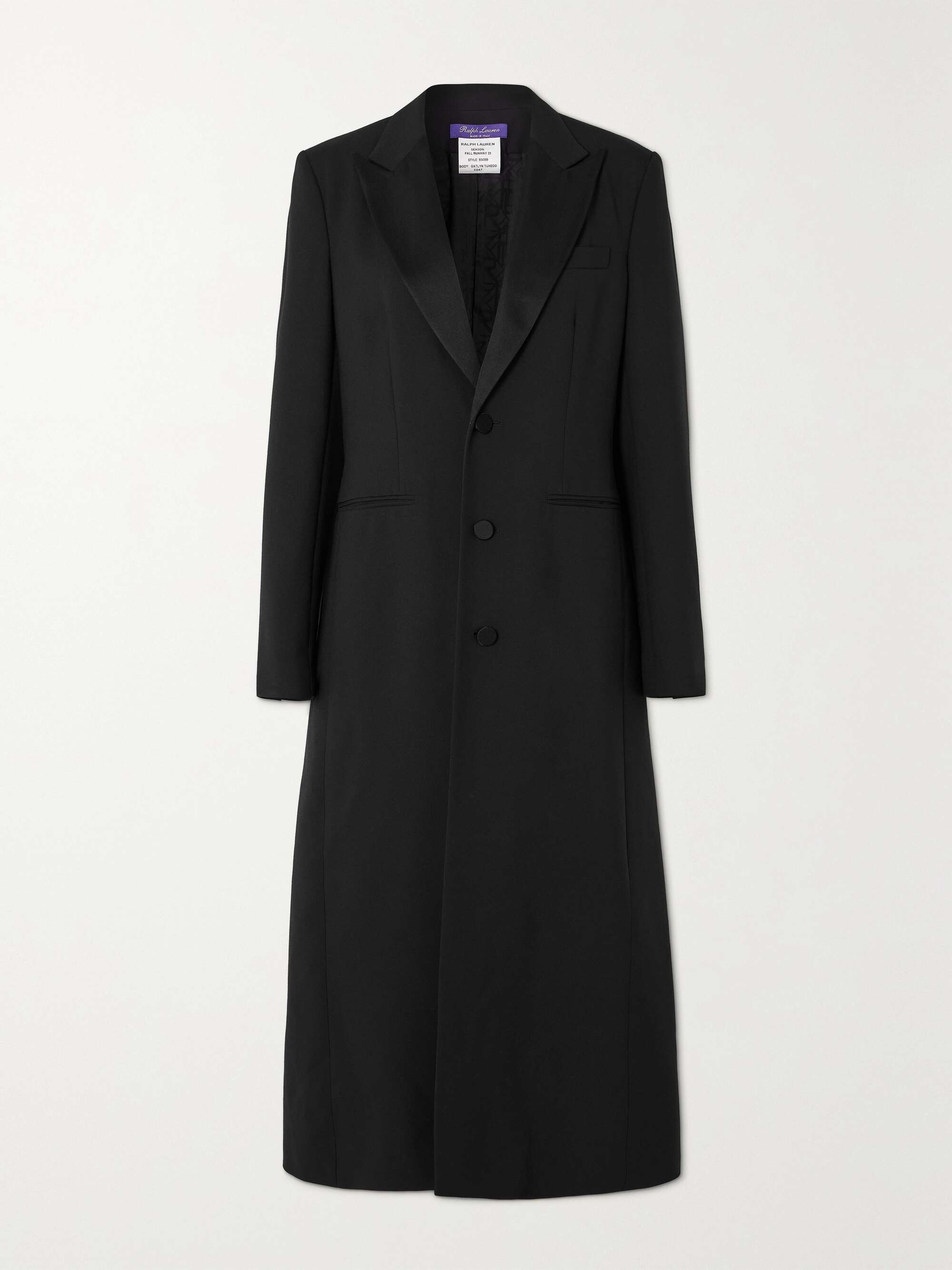 RALPH LAUREN COLLECTION Gatlin silk satin trimmed wool and silk blend coat NET A PORTER