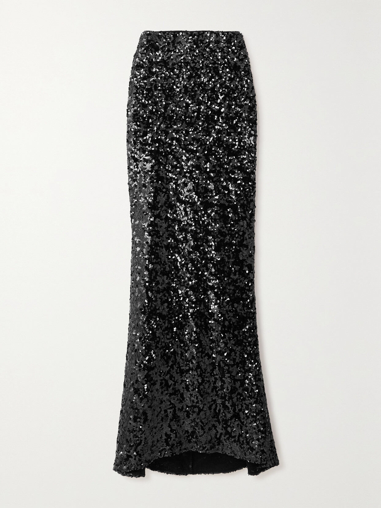 Dolce & Gabbana Sequined Stretch-tulle Maxi Skirt In Black