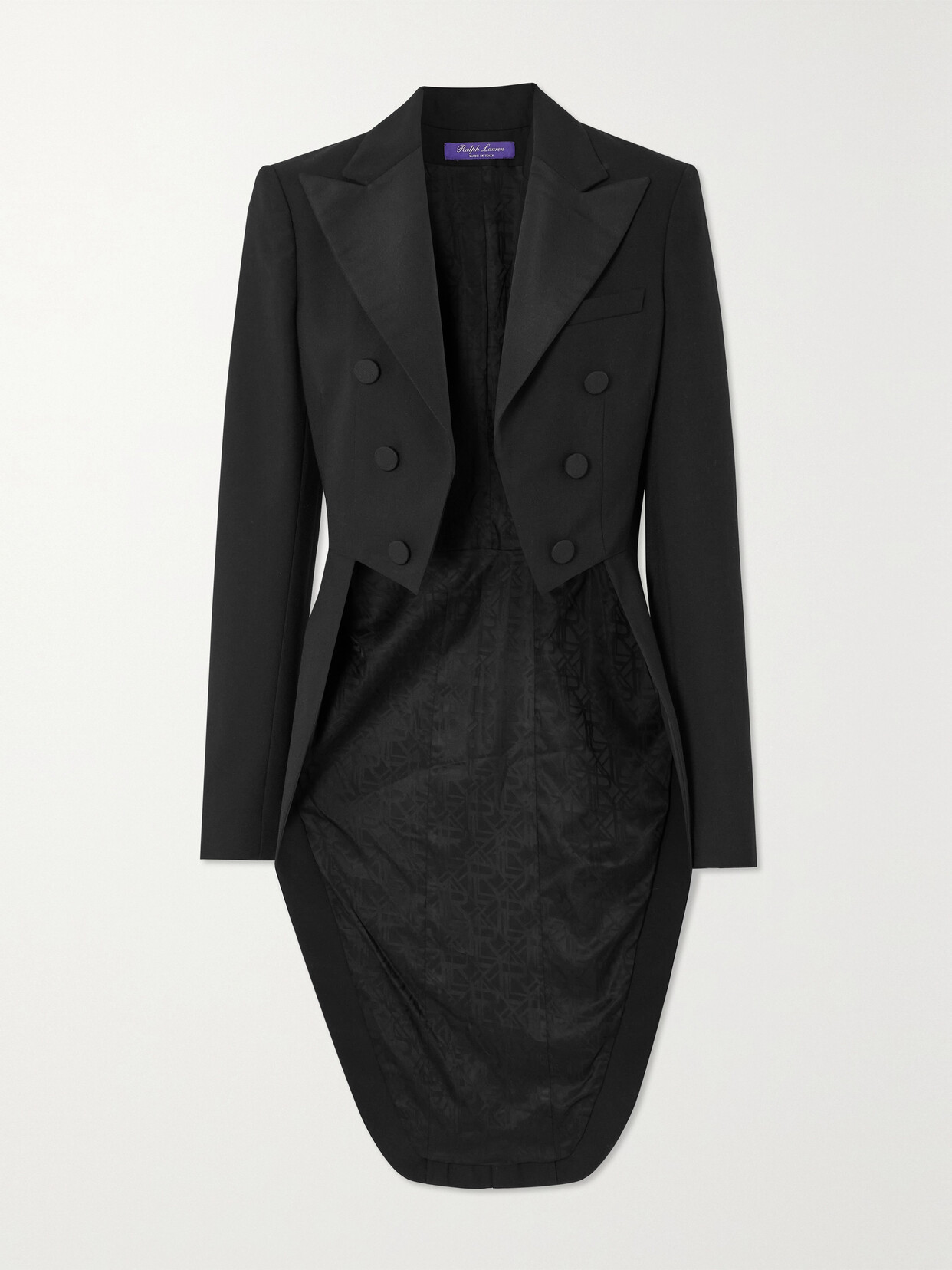 Ralph Lauren Collection - Faille-trimmed Wool Coat - Black