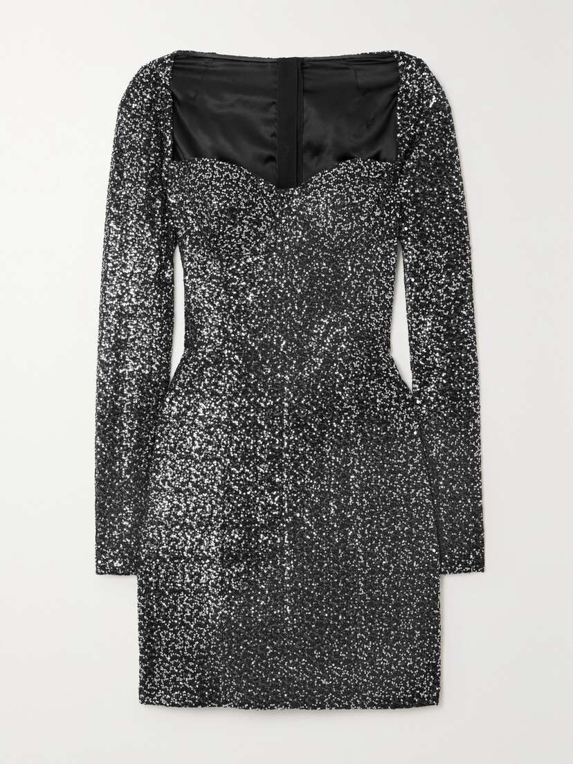 Dolce & Gabbana Sequined Tulle Mini Dress - IT36