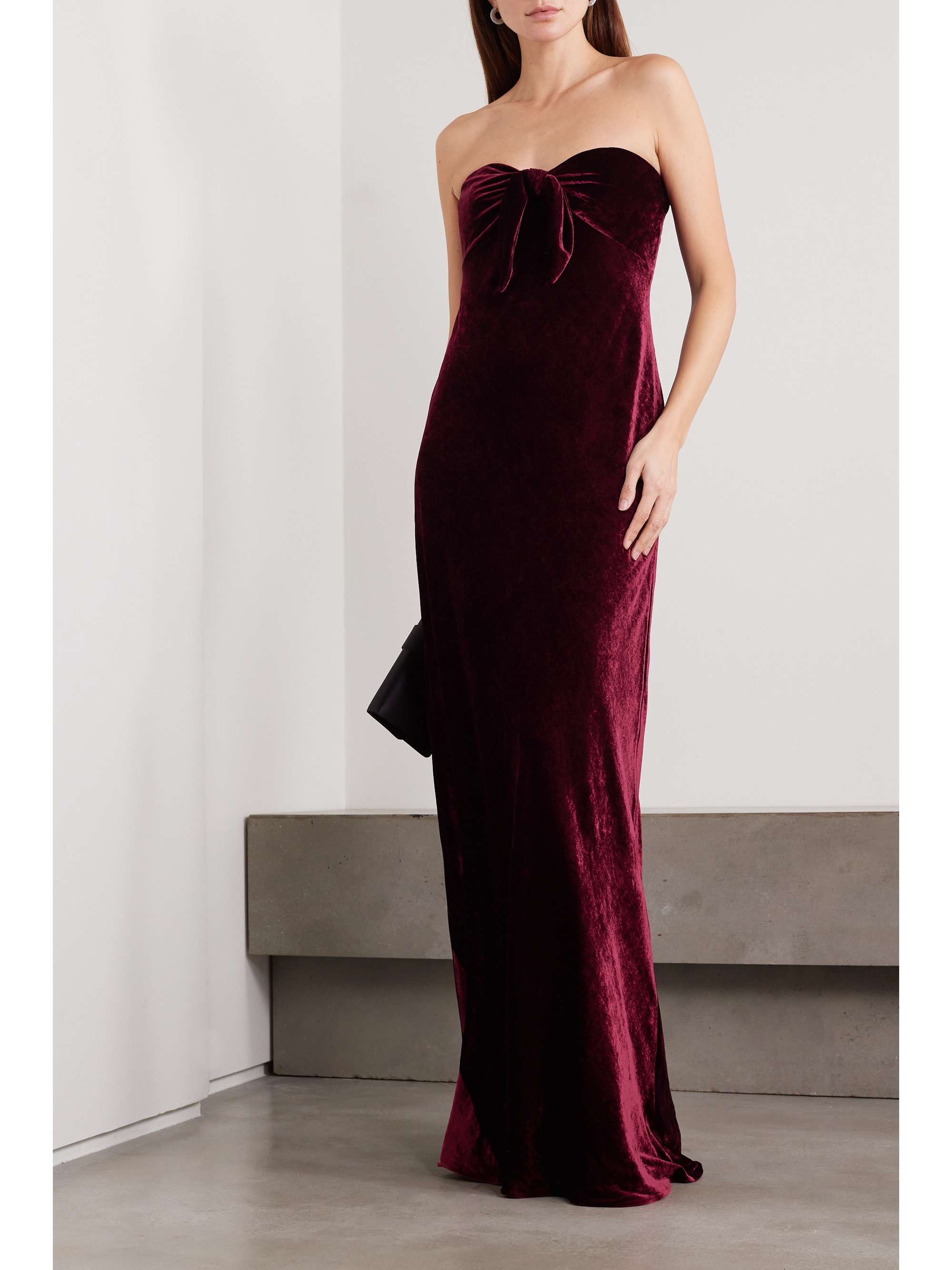 RALPH LAUREN COLLECTION Jeramiah mulberry silk-satin gown