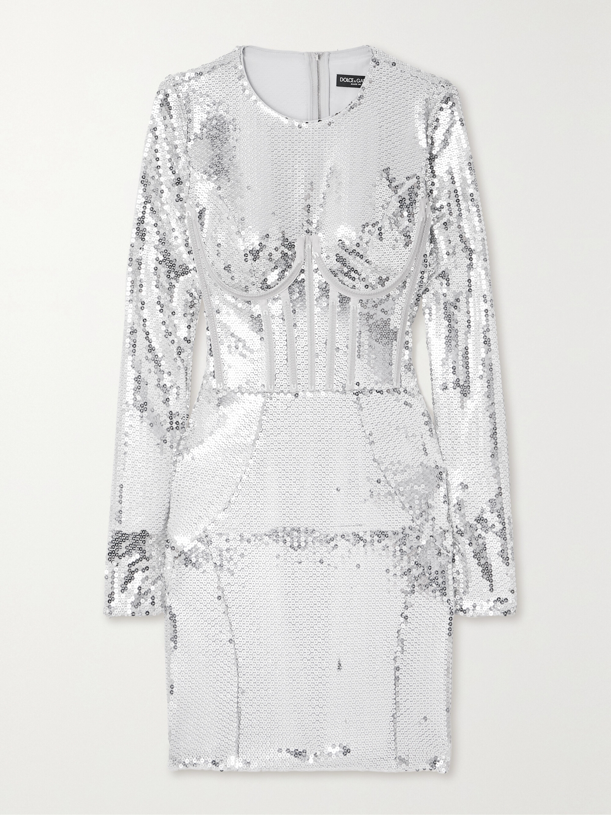 Dolce&Gabbana Sequined tulle mini dress