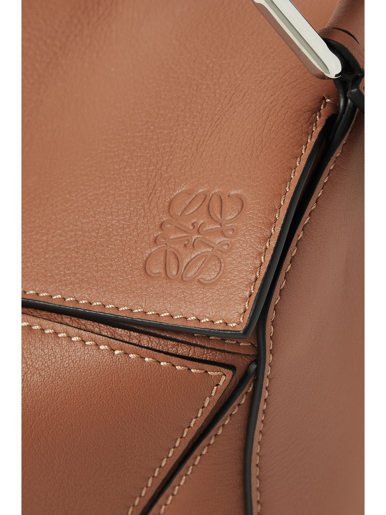 Loewe Puzzle Small Textured-leather Shoulder Bag In Brown