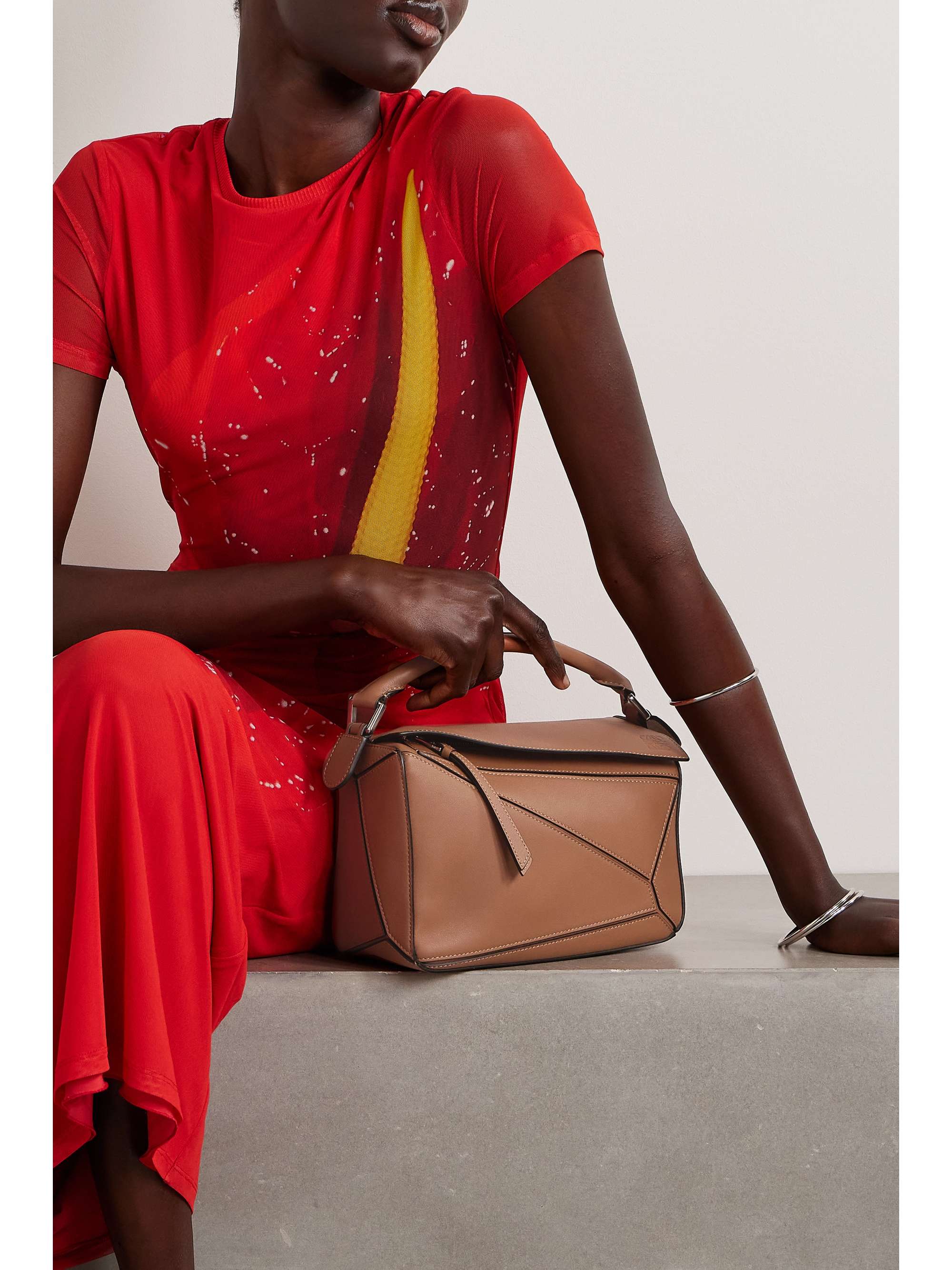 LOEWE Puzzle small texturedleather shoulder bag NETAPORTER