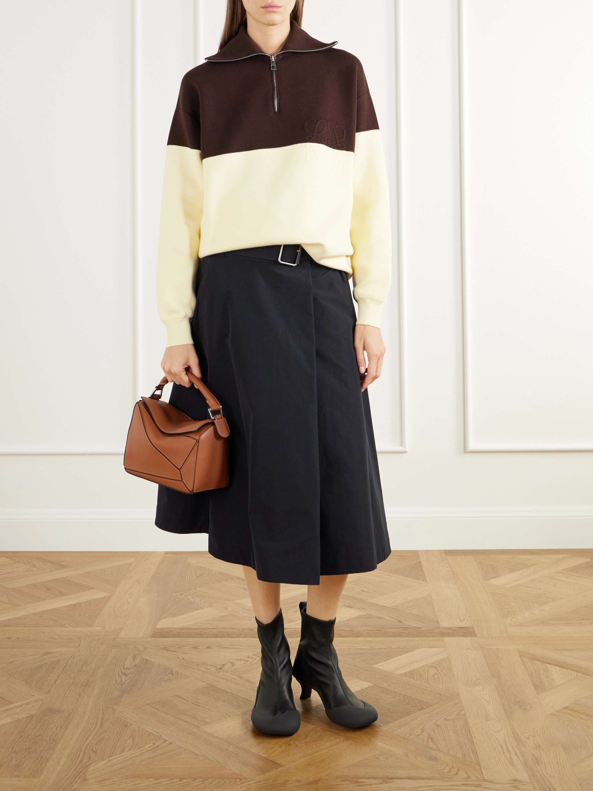 LOEWE Puzzle small textured-leather shoulder bag