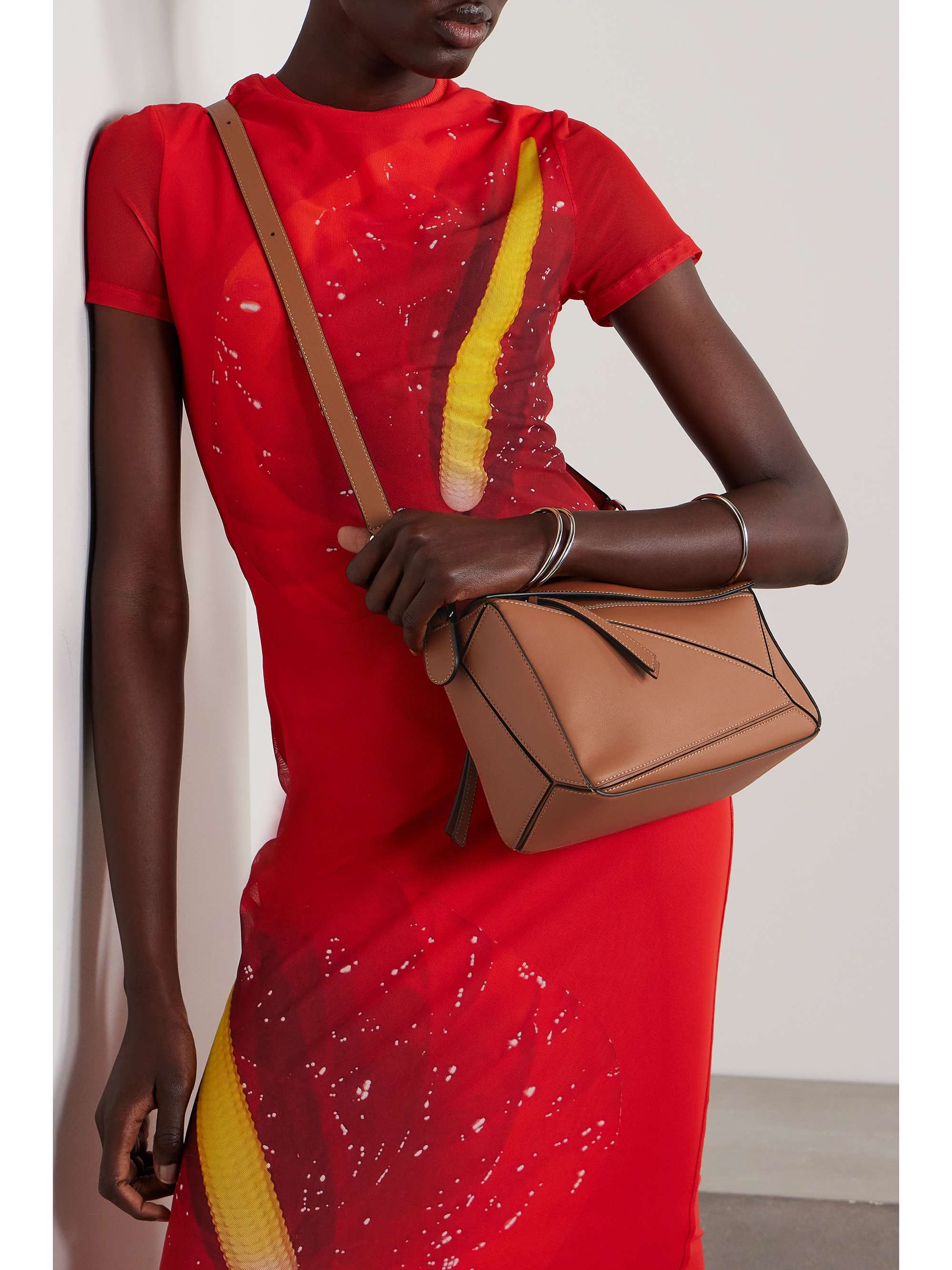 LOEWE Puzzle small texturedleather shoulder bag NETAPORTER