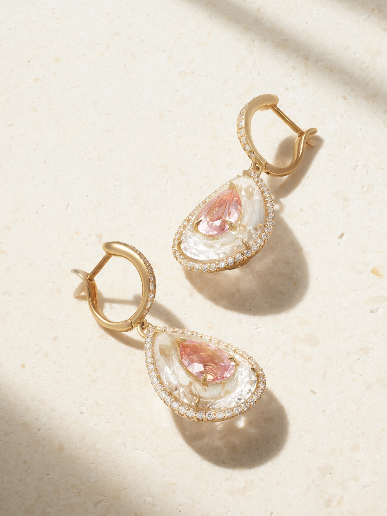 Boghossian Inlay Shine 18-karat Rose Gold Multi-stone Earrings