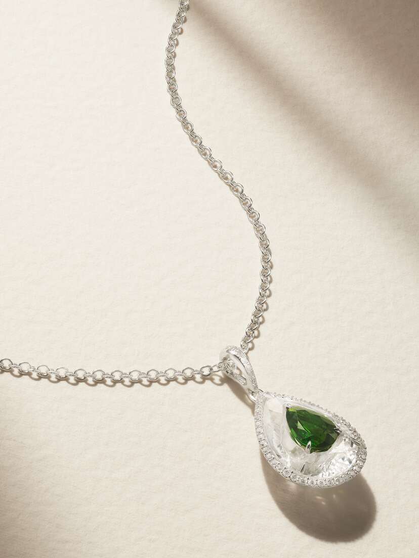 Boghossian Shine 18-karat White Gold Multi-stone Necklace