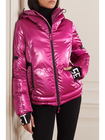 JETSET Joanna hooded quilted padded metallic ski jacket