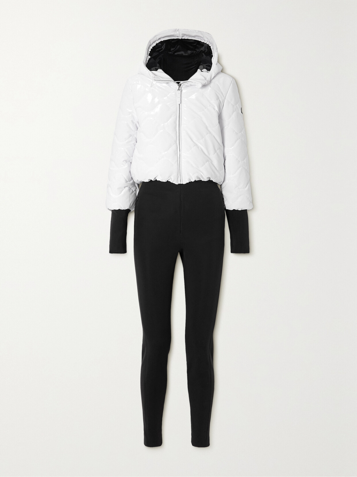 JETSET - Nevado Glam Convertible Ski Suit - White