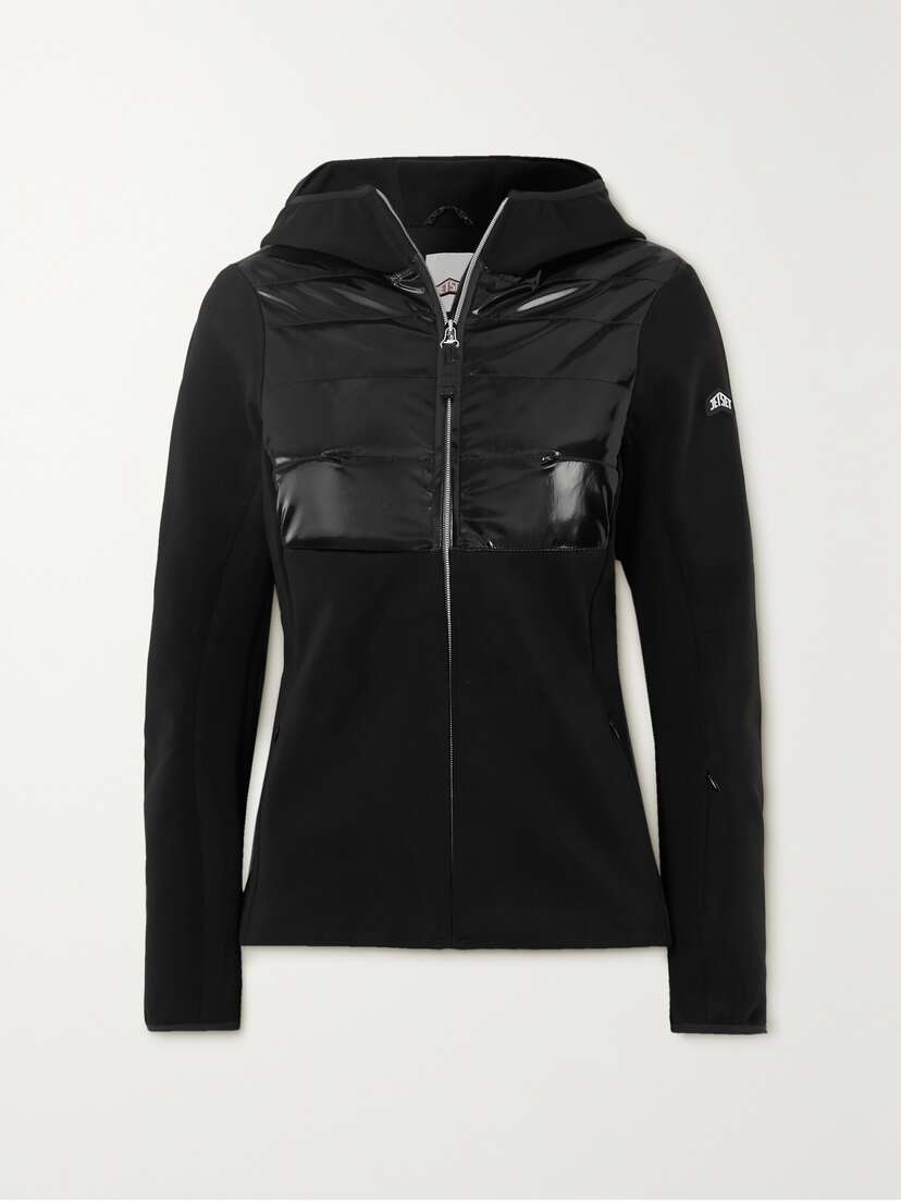 JETSET Sundance Hooded Glossed Shell-trimmed Ski Jacket