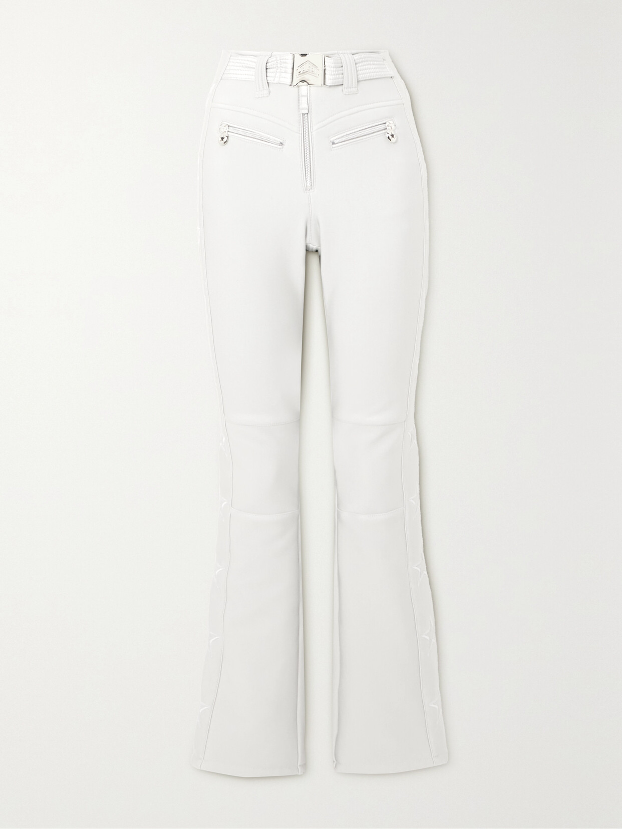 Jetset Tiby Belted Embroidered Ski Trousers In Silver