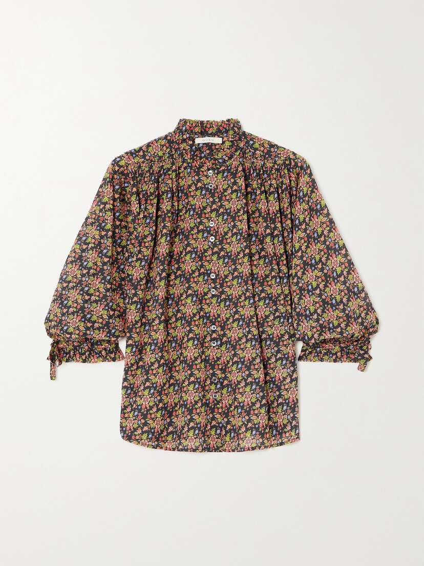 DÔEN + Net Sustain Ruffled Floral-print Organic Cotton-voile Blouse - xx large