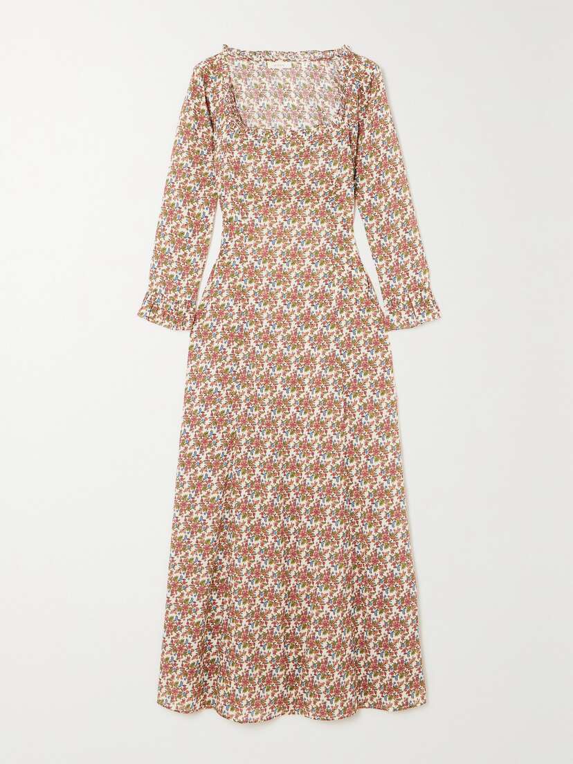 DÔEN + Net Sustain Marisa Ruffled Floral-print Organic Cotton-voile Midi Dress - xx large