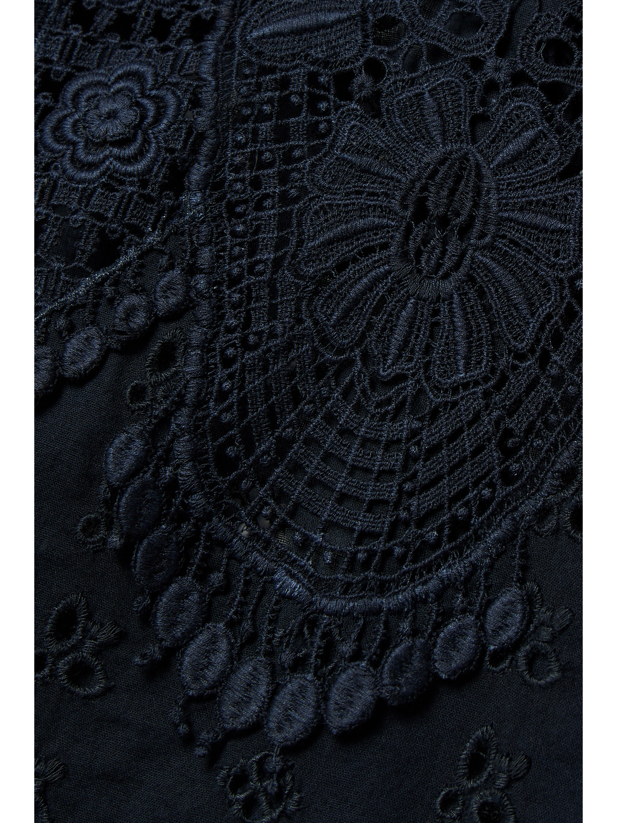 DOEN + NET SUSTAIN ESSIE GUIPURE LACE-TRIMMED BRODERIE ANGLAISE ORGANIC COTTON-VOILE BLOUSE