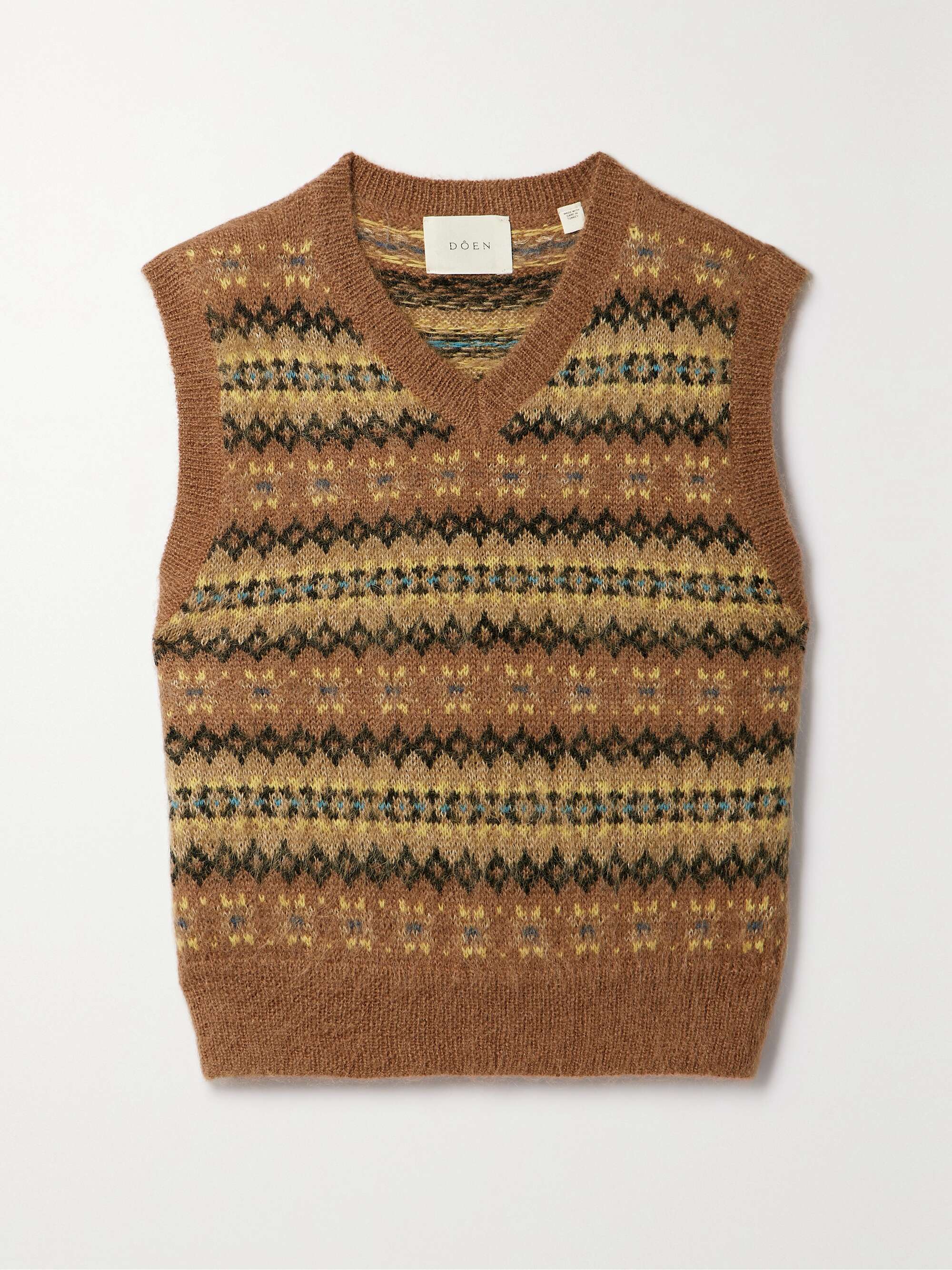 DÔEN Kenley Fair Isle knitted vest | NET-A-PORTER