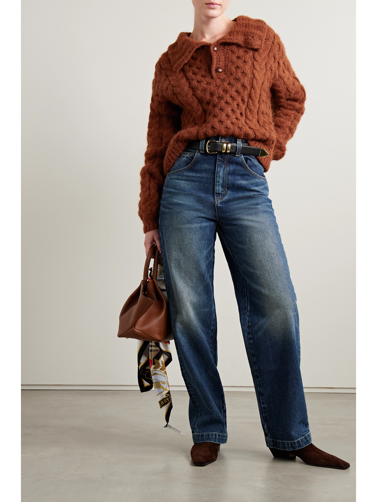 DOEN NUAGE CABLE-KNIT ALPACA AND MERINO WOOL-BLEND SWEATER