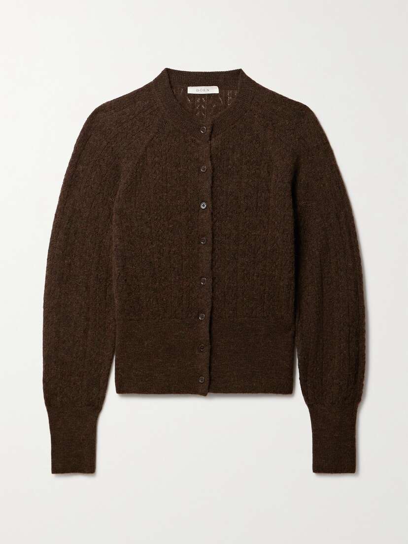 DÔEN Eileen Cable-knit Alpaca-blend Cardigan