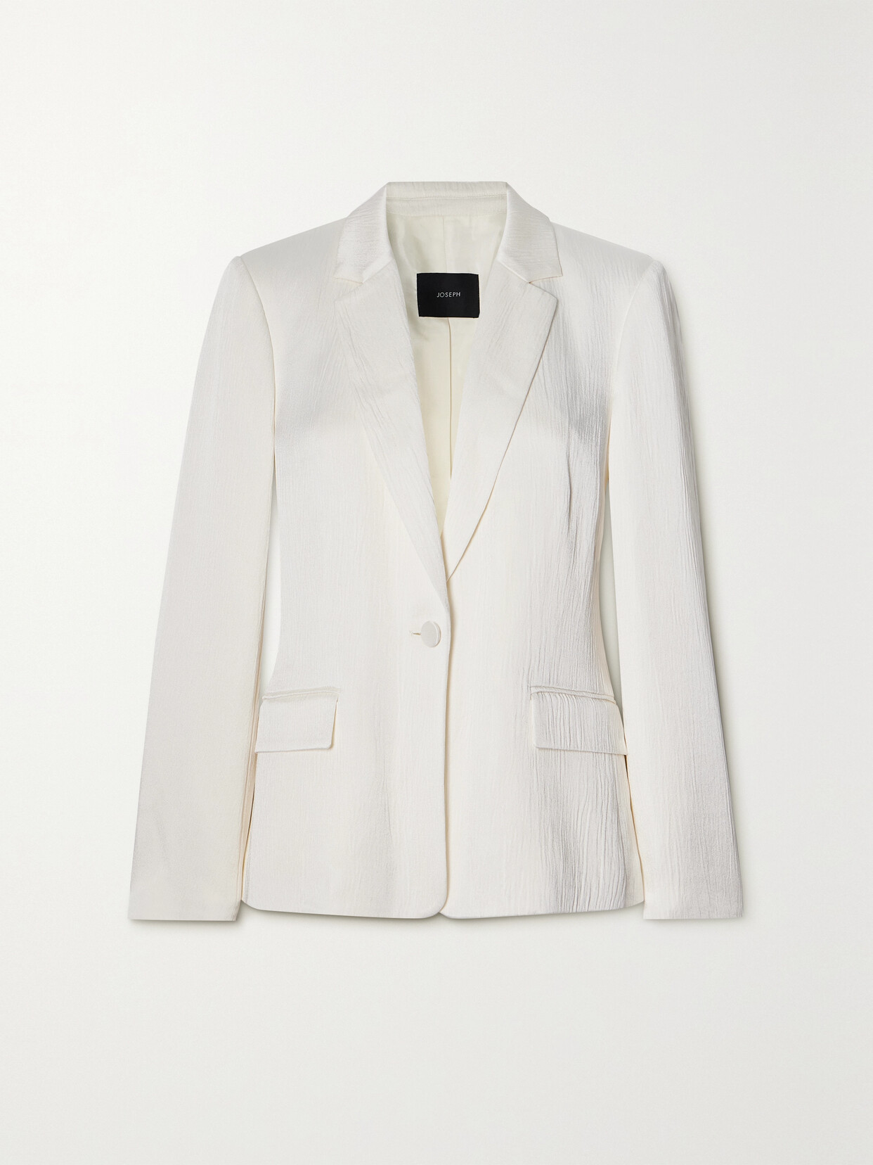 Joseph Joaquim Crinkled-satin Blazer In Ivory