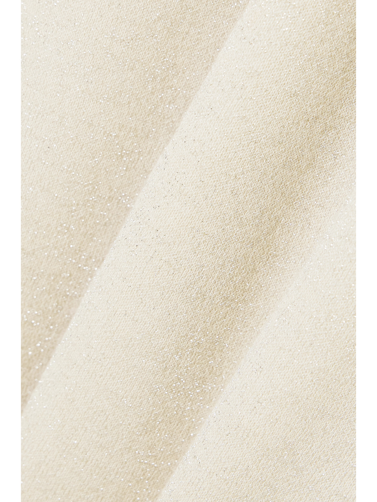 Joseph Metallic Merino Wool-blend Straight-leg Pants In Ivory
