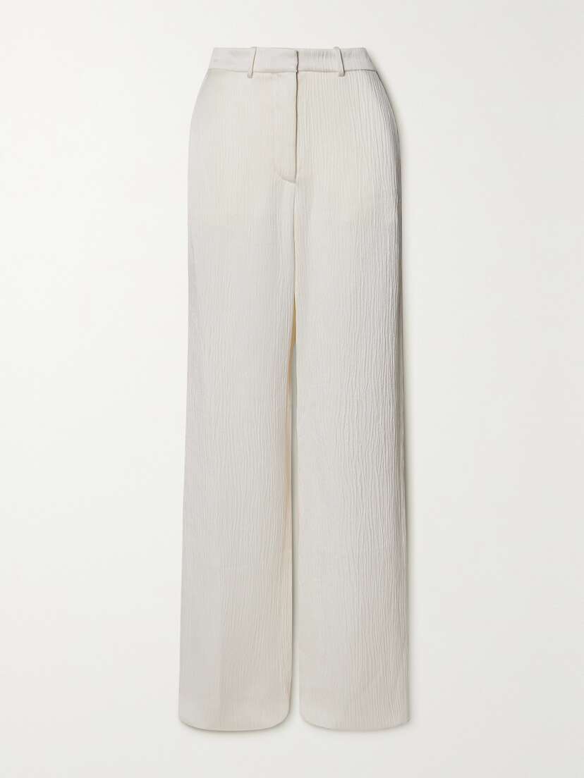 Joseph Morissey Crinkled-satin Straight-leg Pants