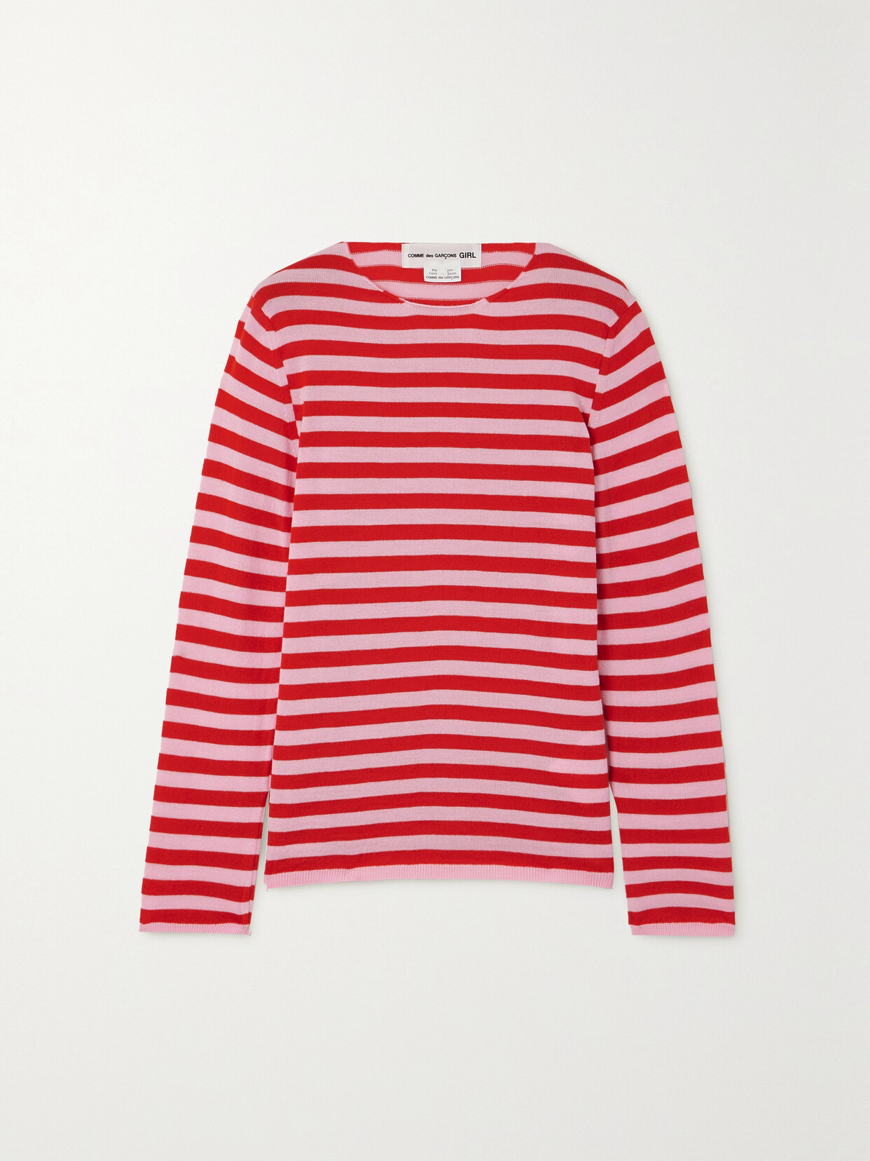Comme des Garçons GIRL Striped Jersey Sweater - Pink