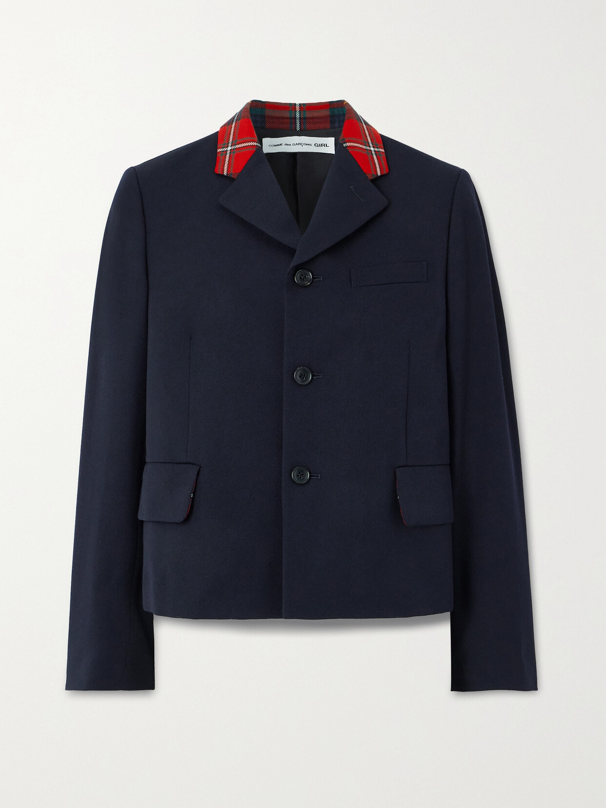 COMME DES GARCONS GIRL CHECKED WOOL JACKET