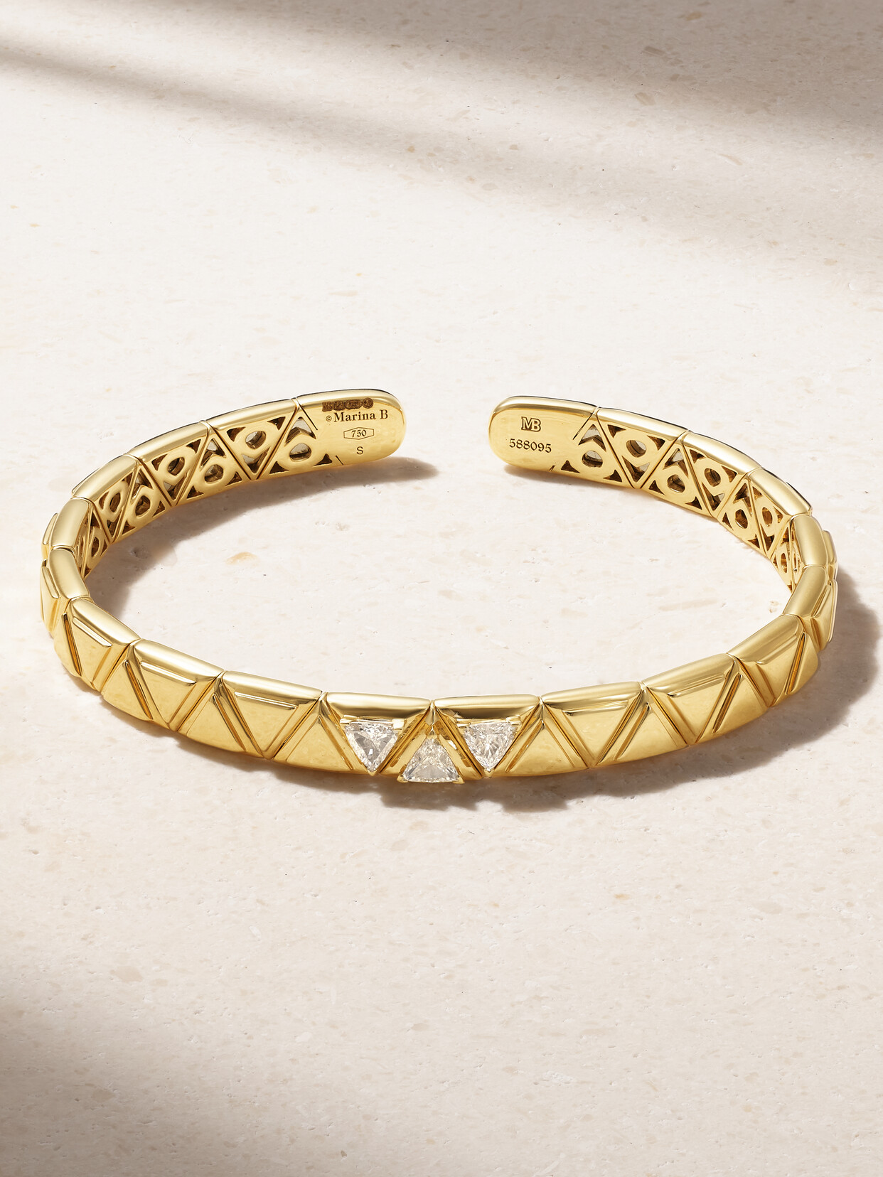 Marina B Triangoli 18-karat  Diamond Bangle