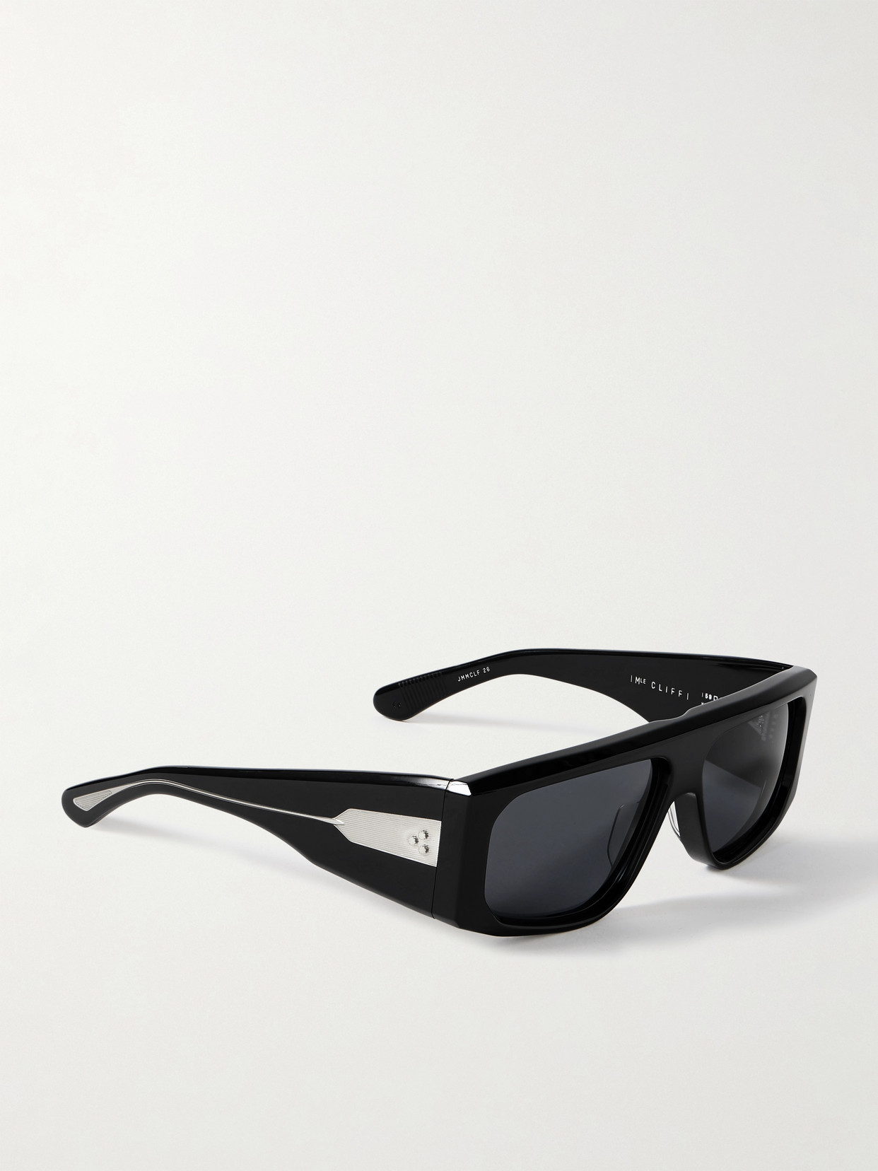 Shop Jacques Marie Mage Cliff D-frame Acetate Sunglasses In Black