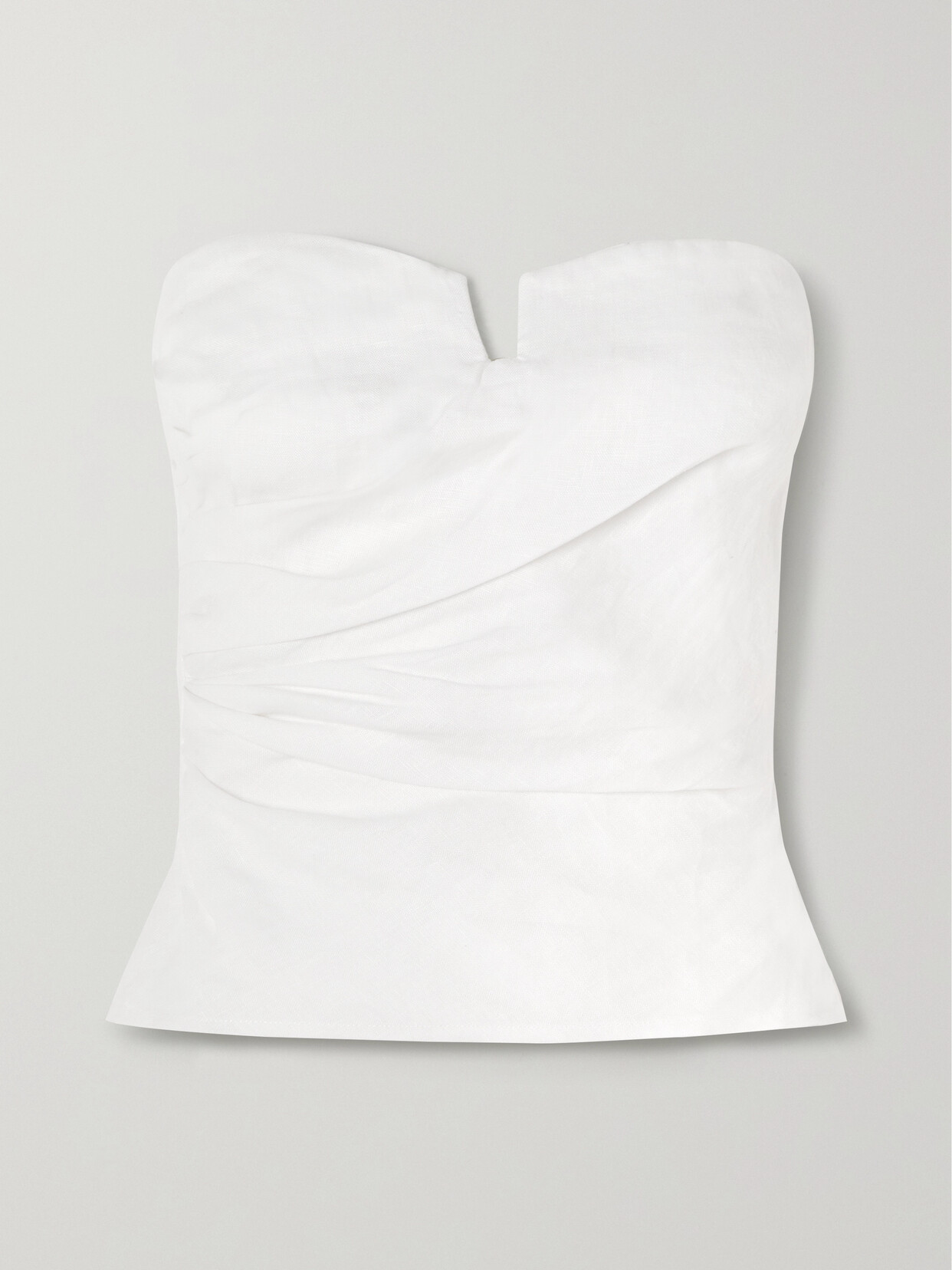 Reformation Madelyn Strapless Top In White