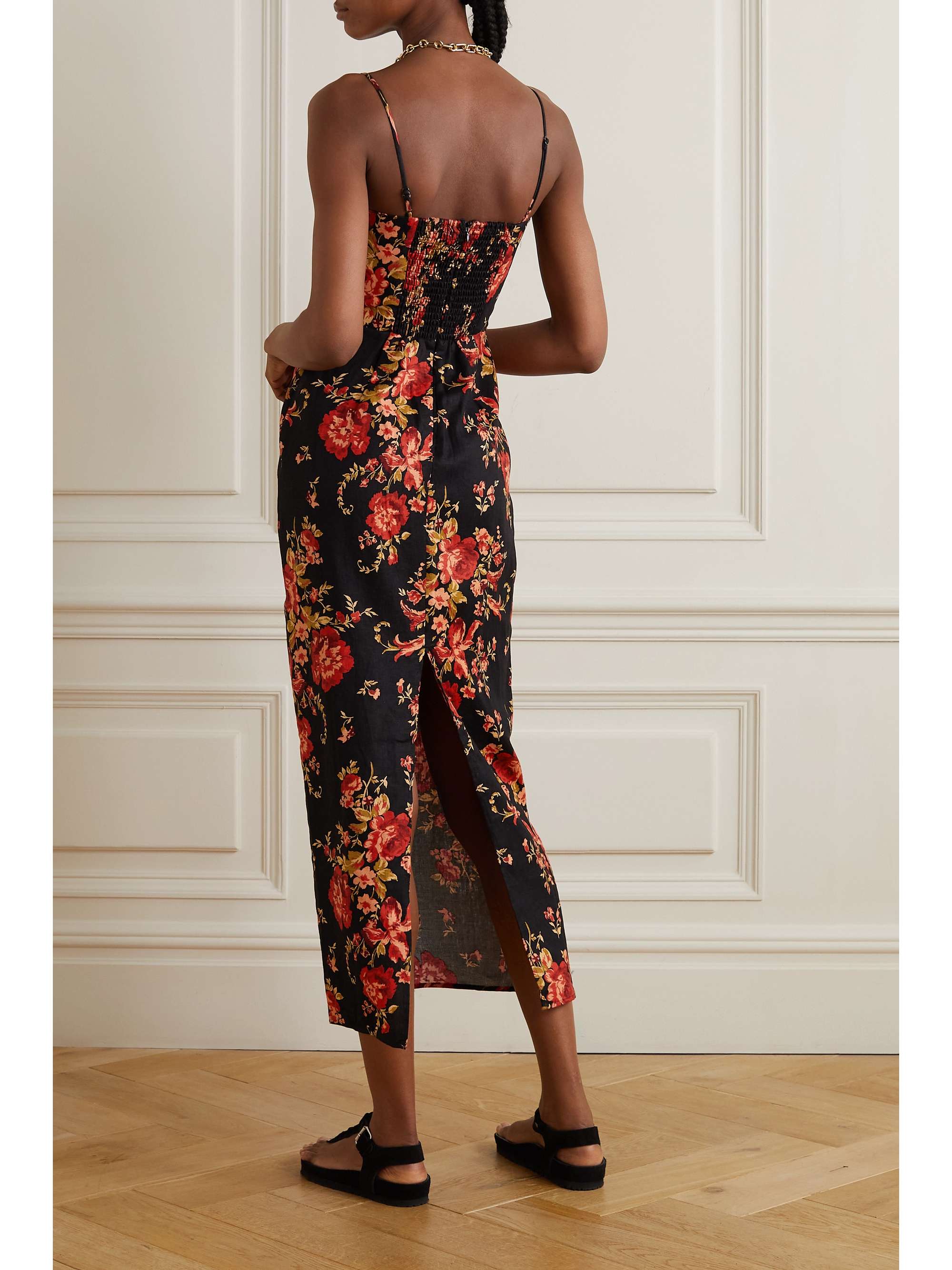REFORMATION Frankie floralprint linen maxi dress NETAPORTER