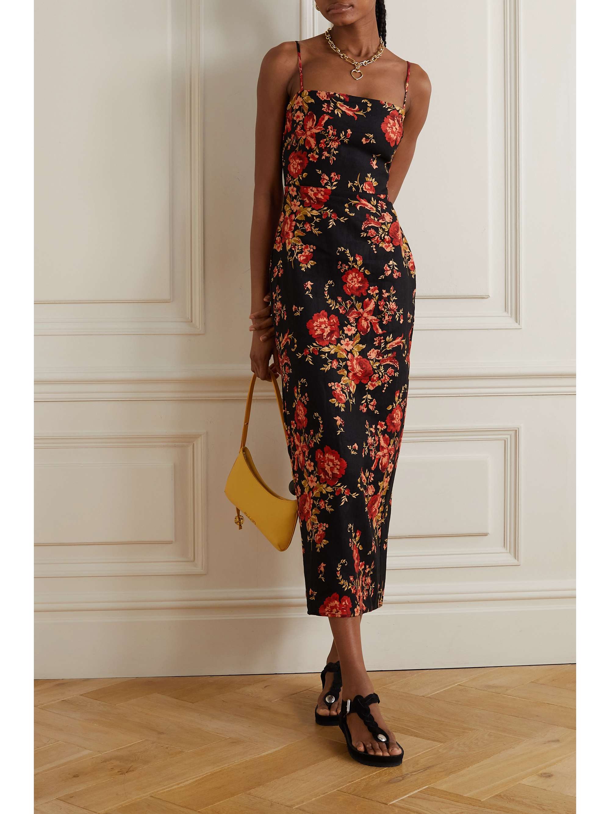 REFORMATION Frankie floral-print linen maxi dress | NET-A-PORTER