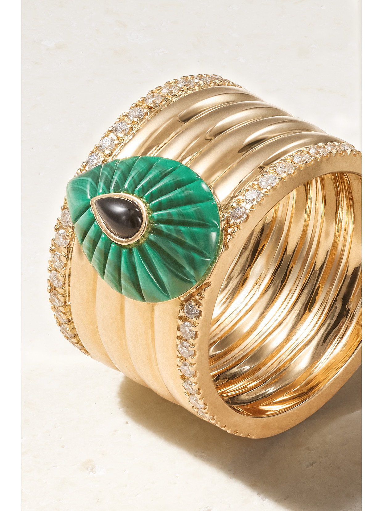 Shop L'atelier Nawbar 102 18-karat Gold Multi-stone Ring