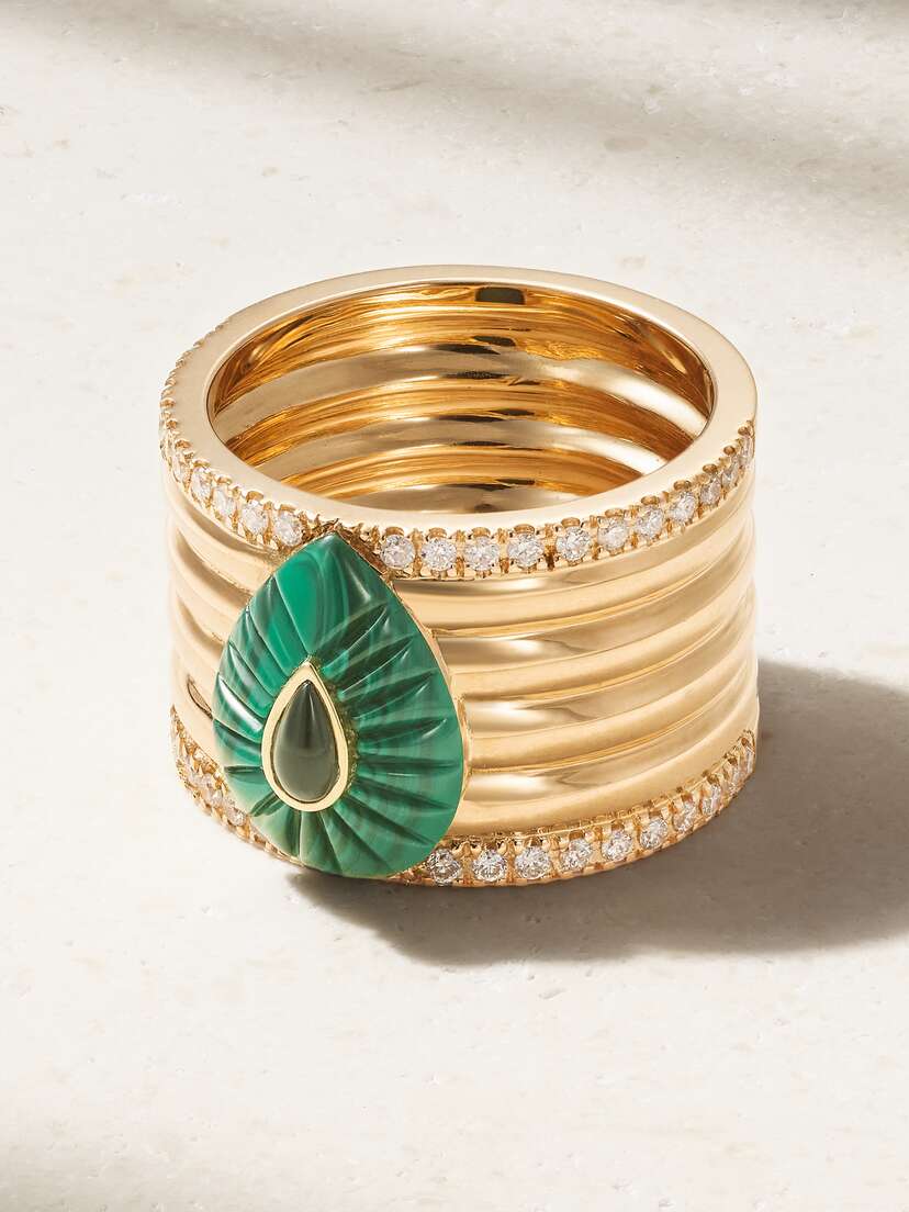L’Atelier Nawbar 102 18-karat Gold Multi-stone Ring