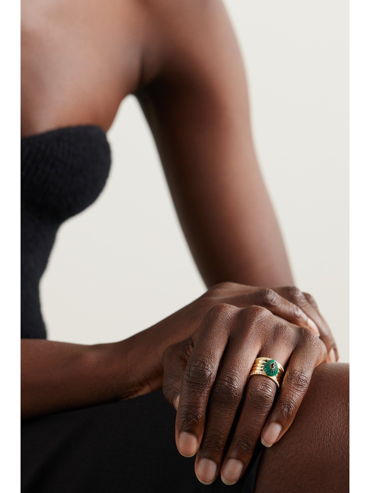 L'atelier Nawbar 102 18-karat Gold Multi-stone Ring In Gold
