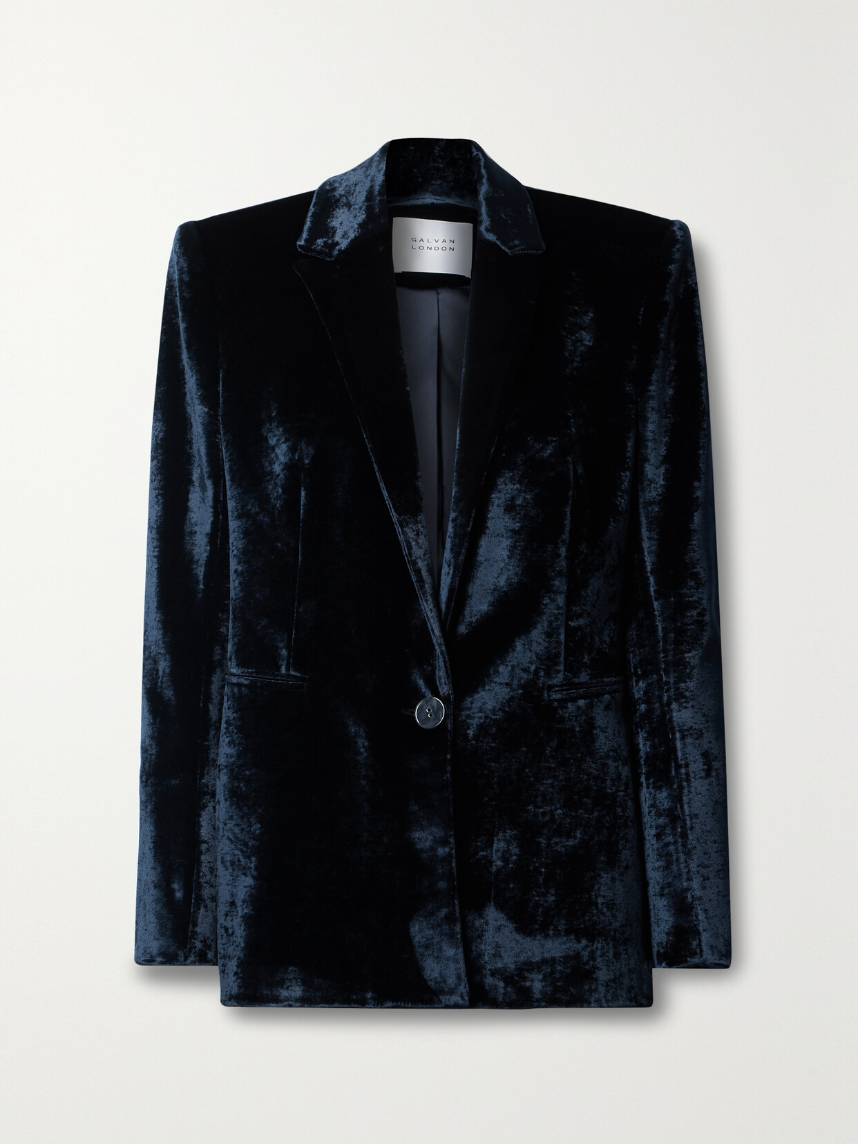 Galvan Velvet Blazer In Blue