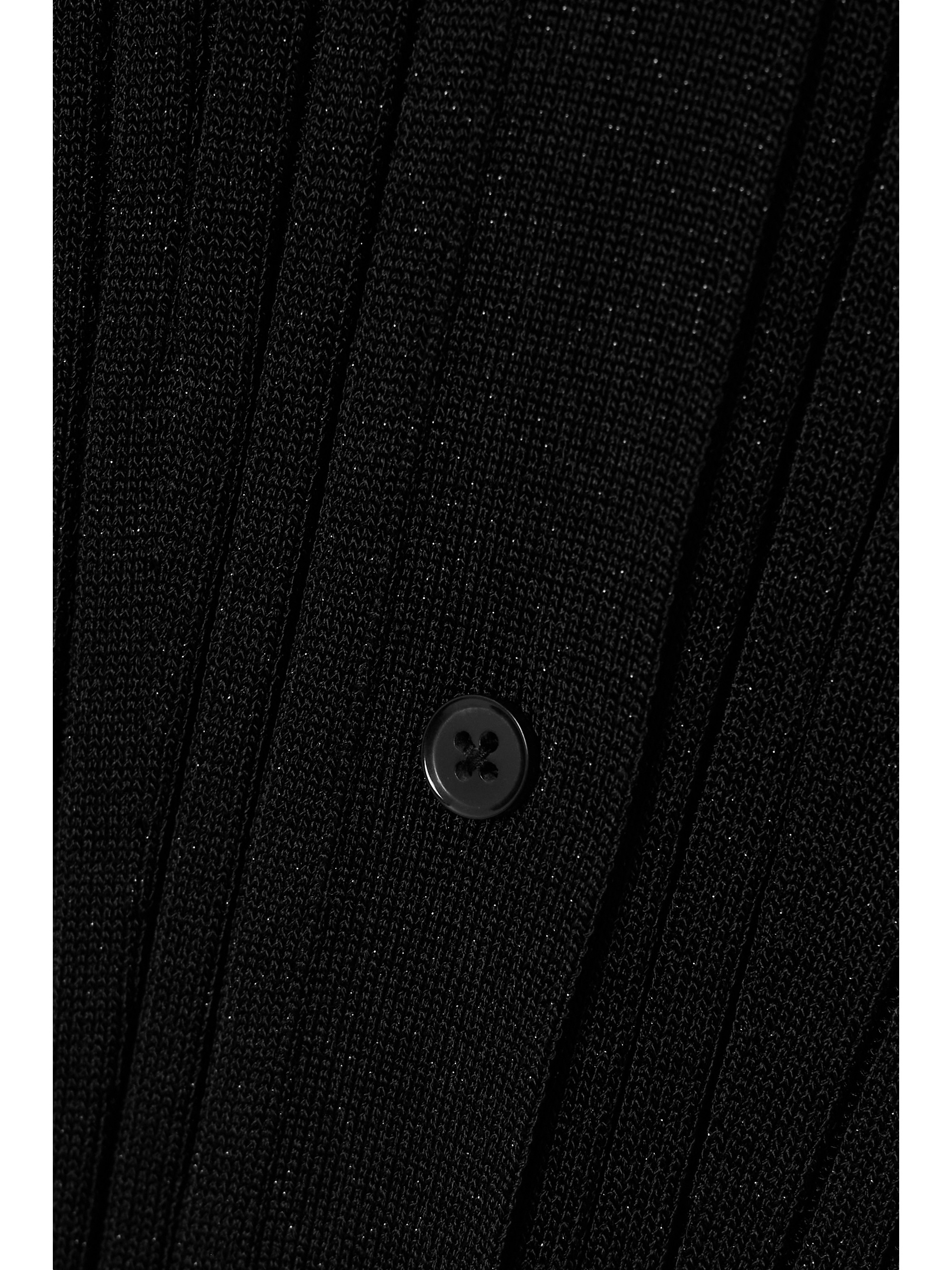 Galvan Rhea metallic ribbed-knit midi dress thumbnail