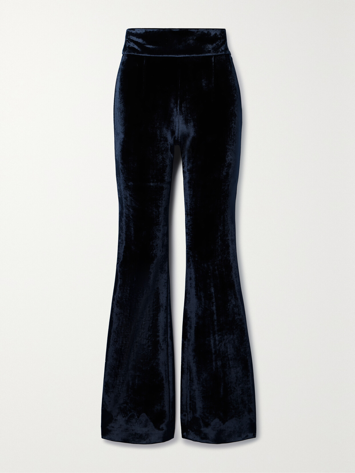 Galvan High-rise Velvet Flared Trousers In Blue