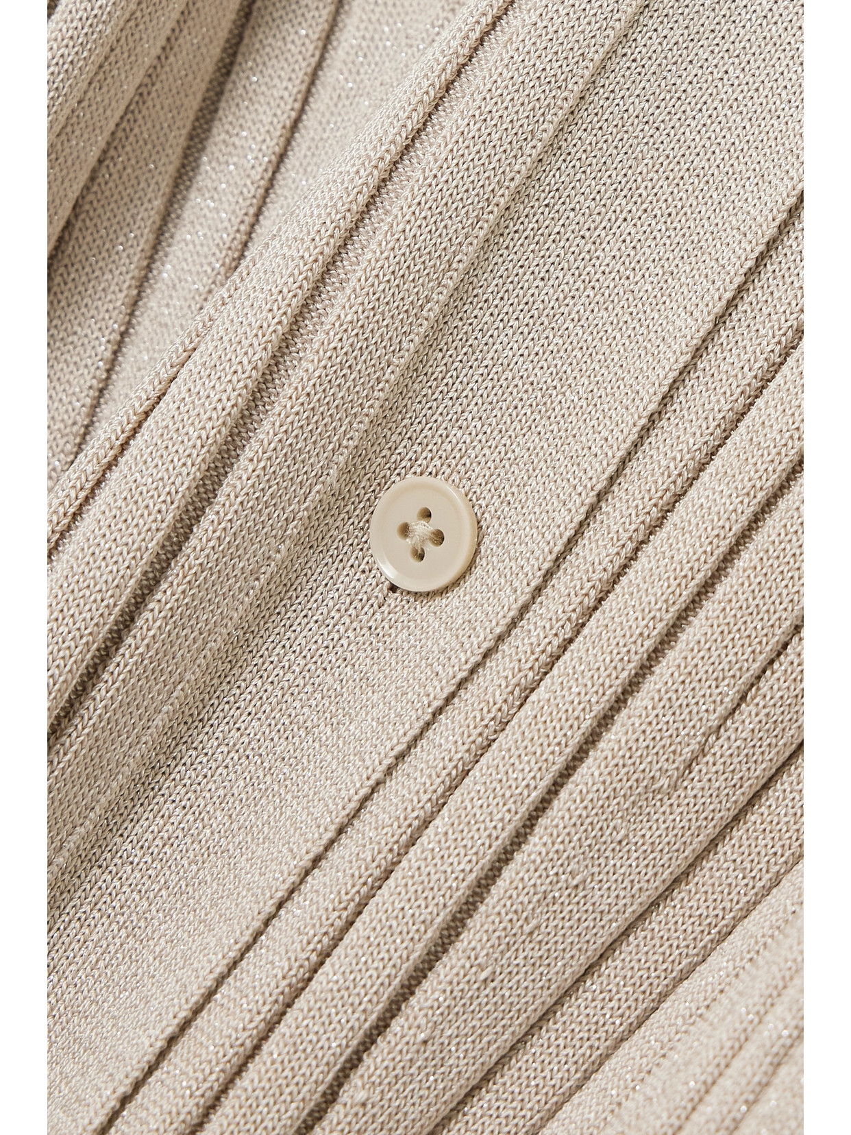 Rhea Metallic Ribbed-Knit Shirt