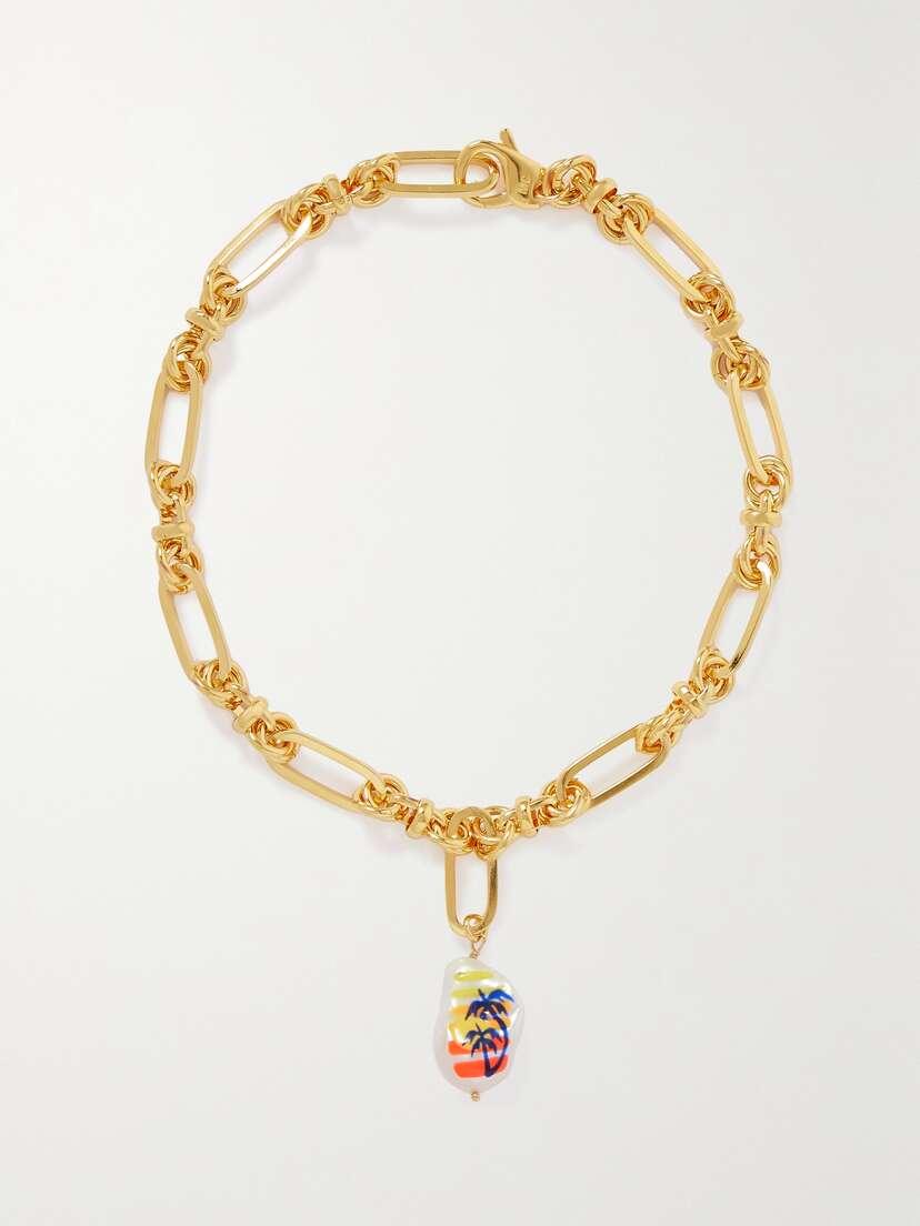 Martha Calvo Chasing Sunsets -plated Pearl Necklace - One size