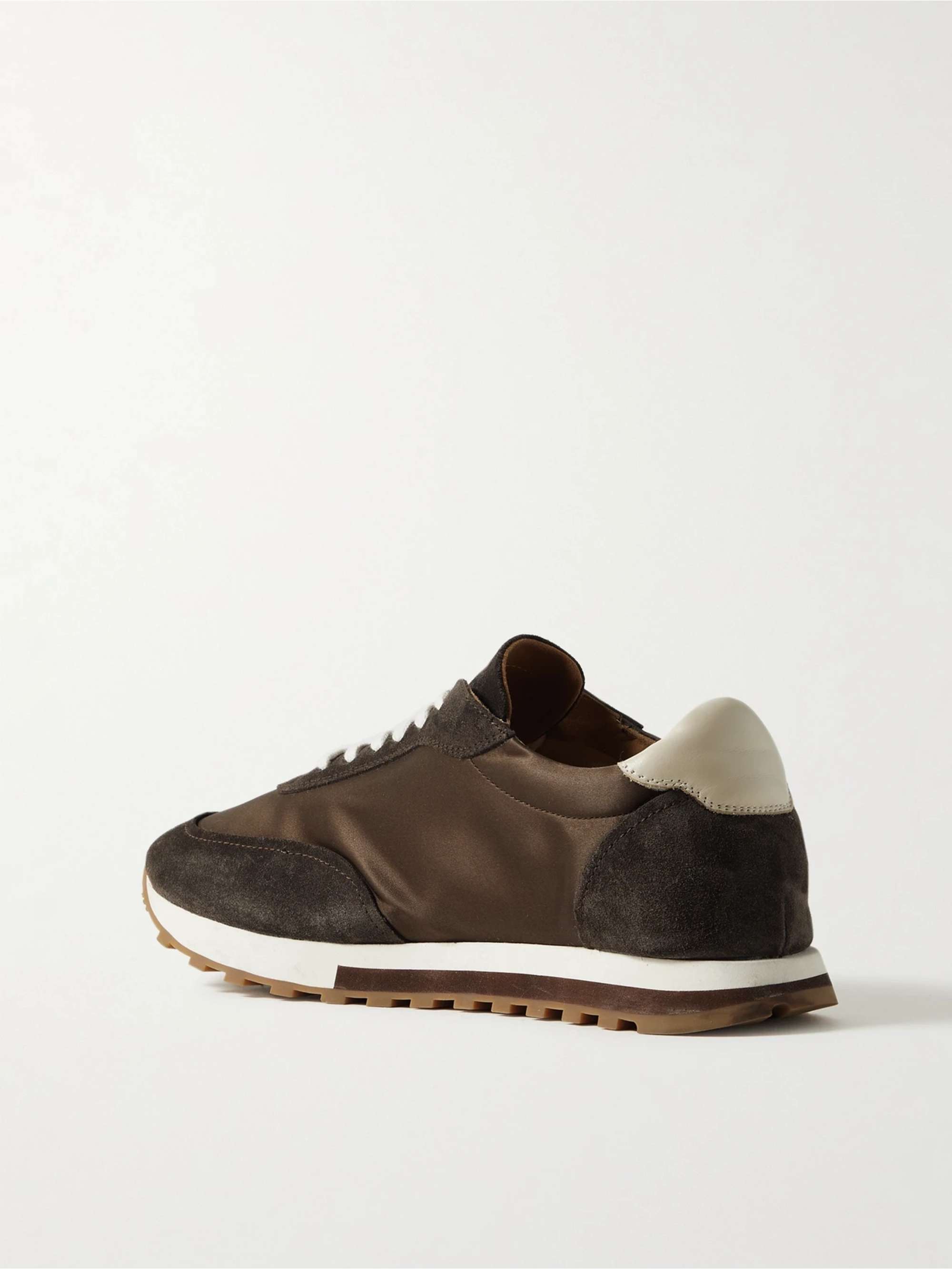 THE ROW Baskets en cuir et en résille Owen Runner